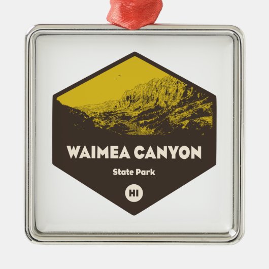 Waimea Canyon State Park Hawaii Metalen Ornament (Voorkant)