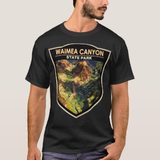 Waimea Canyon State Park Hawaii Waterverf Badge T T-shirt