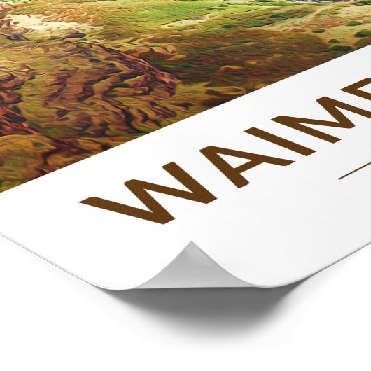 Waimea Canyon State Park Hawaii Waterverf Poster (Hoek)