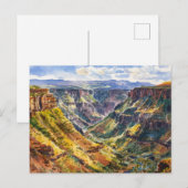 Waimea Canyon State Park, Waterverf schilderij Briefkaart (Voorkant / Achterkant)