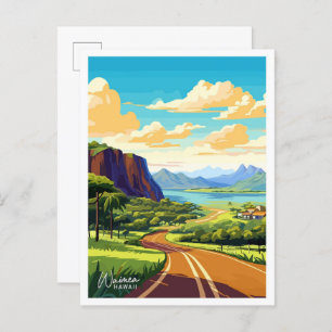 Waimea Hawaii Art Travel Vintage Briefkaart