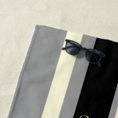 Waimea Striped Surfboard Hawaiian Surfer - Grijs Strandlaken (In situ)