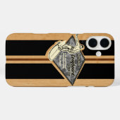 Waimea Surfboard Hawaiian Faux Black Case-Mate iPhone Case (Achterkant (horizontaal))