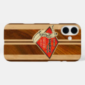 Waimea Surfboard Hawaiian Faux Koa Wood Case-Mate iPhone Case (Achterkant (horizontaal))