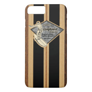 Waimea Surfboard Hawaiian Faux Wood iPhone 8/7 Plus Hoesje