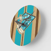 Waimea Surfboard Hawaiian Wall Clocks Ronde Klok (Hoek)