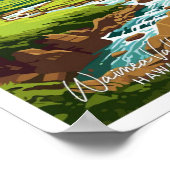 Waimea Valley Hawaii Travel  Illustratie Poster (Hoek)