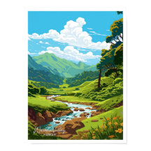 Waimea Valley Hawaii Travel Illustratie