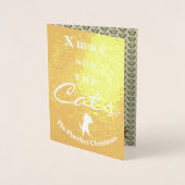 Wain Cats Kerstfeest Kunst Folie Kaarten (Voorkant)