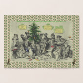 Wain Cats Kerstfeest Kunst Folie Kaarten (Binnen)