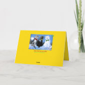  Wain Christmas Cats Choir Art Feestdagen Kaart (Achterkant)