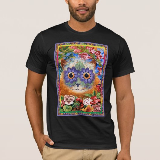 Wain Funky Flower Cat T-Shirt (Voorkant)