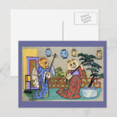 Wain Japans Briefkaart voor muzikale katten (Voorkant / Achterkant)