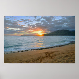 Wainiha Bay, Kauai, Hawaï, Zonsopgang Poster