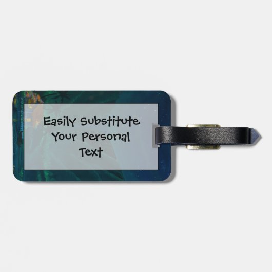 Wainiha Valley Home op een Sterrennacht Bagagelabel (Achterkant horizontaal)