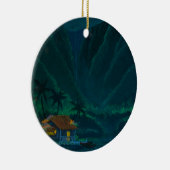 Wainiha Valley Home op een Sterrennacht Keramisch Ornament (Rechts)