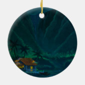 Wainiha Valley Home op een Sterrennacht Keramisch Ornament (Achterkant)