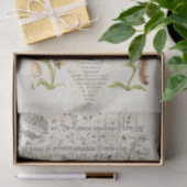 Wainscot Script met bloemen en snijdt Tissuepapier (Geschenk)