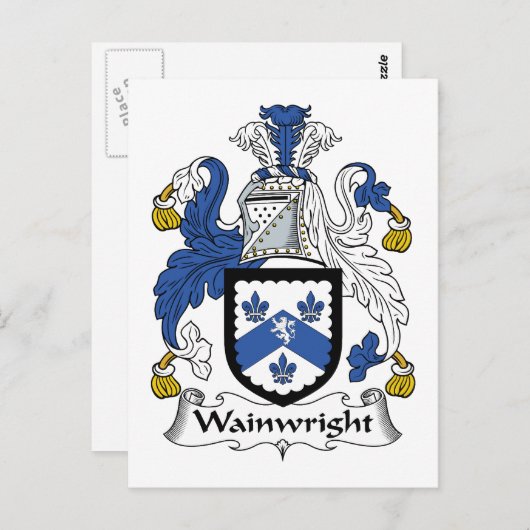 Wainwright Family Crest Briefkaart (Voorkant / Achterkant)
