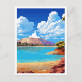 Waiotapu Thermal New Zealand Art Vintage Travel Briefkaart (Voorkant)