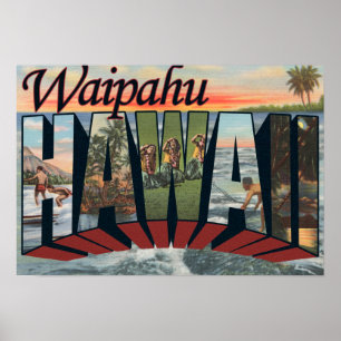 Waipahu, Hawaii - Grote letterscènes Poster