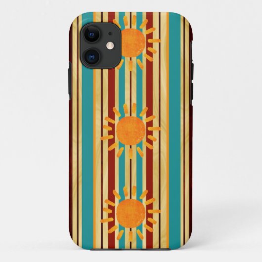 Waipahu Pipeline Striped Hawaiin Surfboard Case-Mate iPhone Case (Achterkant)