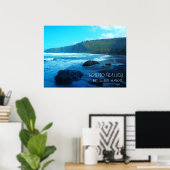 Waipio Valley Big Island Hawaii schilderachtig pos Poster (Thuiskantoor)