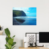 Waipio Valley Big Island Hawaii schilderachtig pos Poster (Thuiskantoor)