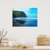 Waipio Valley Big Island Hawaii schilderachtig pos Poster (Keuken)