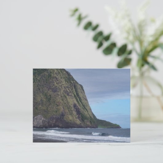 Waipio Valley Cliffs Briefkaart (Staand voorkant)