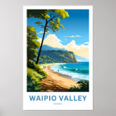Waipio Valley Hawaii Reisprint Poster (Voorkant)