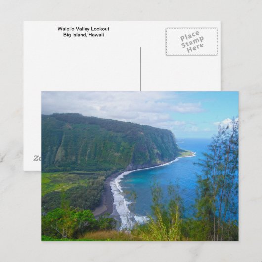 Waipio Valley Lookout, Big Island, Hawaï Briefkaar Briefkaart (Voorkant / Achterkant)