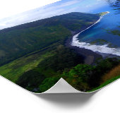 Waipio Valley-uitkijkpunt, Hawaï, print (Hoek)
