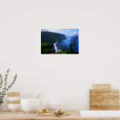 Waipio Valley-uitzicht, Hawaï, afdruk Poster (Keuken)