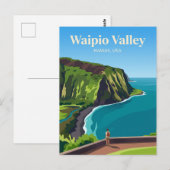 Waipio Valley-uitzicht USA Briefkaart (Voorkant / Achterkant)