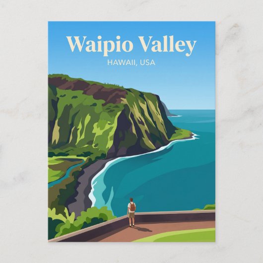 Waipio Valley-uitzicht USA Briefkaart (Voorkant)