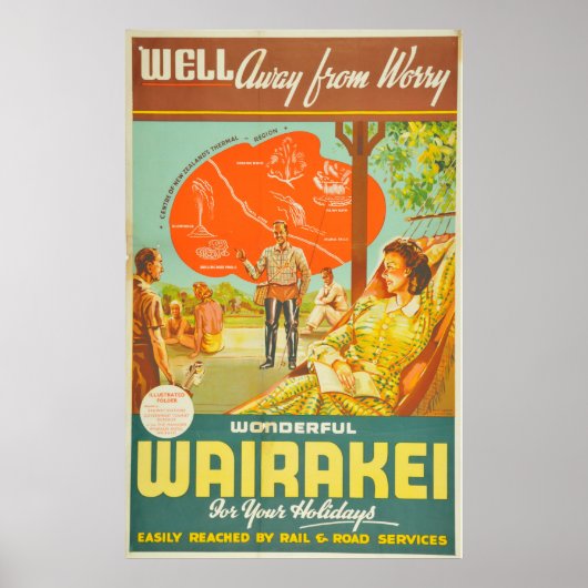  Wairakei Nieuw-Zeeland Reis Poster (Voorkant)