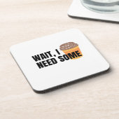 Wait, I Need Coffee – Funny Coffee Cup Quote Desig Bier Onderzetter (Linkerzijde)