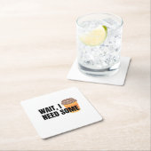 Wait, I Need Coffee – Funny Coffee Cup Quote Desig Kartonnen Onderzetters (Insitu)