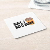 Wait, I Need Coffee – Funny Coffee Cup Quote Desig Kartonnen Onderzetters (Schuin)