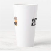 Wait, I Need Coffee – Funny Coffee Cup Quote Desig Latte Mok (Voorkant)