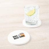 Wait, I Need Coffee – Funny Coffee Cup Quote Desig Zandsteen Onderzetter (Zijkant)