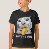 Wait I'm Goated Cat Silly Cats Meme Costume Men Wo T-shirt (Voorkant)