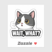 Wait, What? Meme Cat | Funny Cat Reaction  Sticker (Vel)