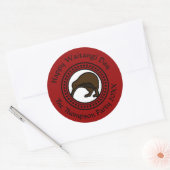 Waitangi Day geeft Nieuw-Zeeland tekst uit Ronde Sticker (Envelop)