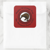 Waitangi Day geeft Nieuw-Zeeland tekst uit Vierkante Sticker (Tas)