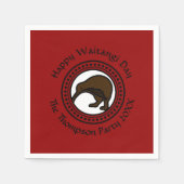 Waitangi Day kan tekst Nieuw-Zeeland bewerken Servet (Voorkant)