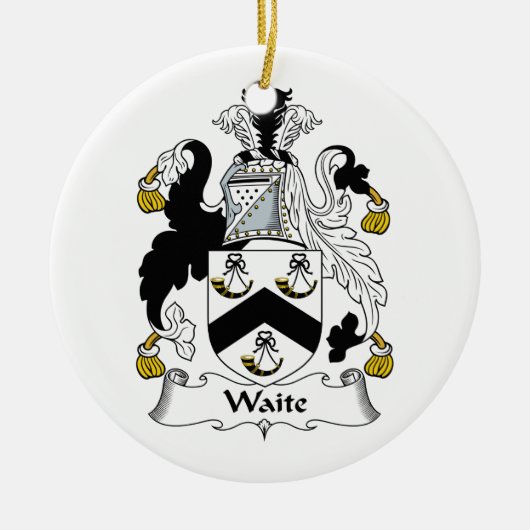 Waite Family Crest Keramisch Ornament (Voorkant)