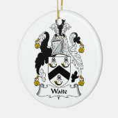 Waite Family Crest Keramisch Ornament (Links)