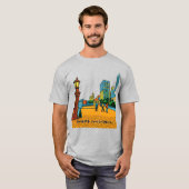 Waitematā Harbourfront Pop Art Auckland T-Shirt (Voorkant volledig)